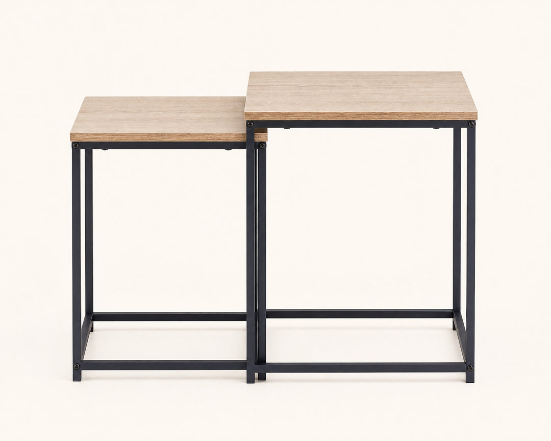 Set de 2 Mesas Auxiliares de Metal Broto, Minimalistas y Versátiles - imagen 7