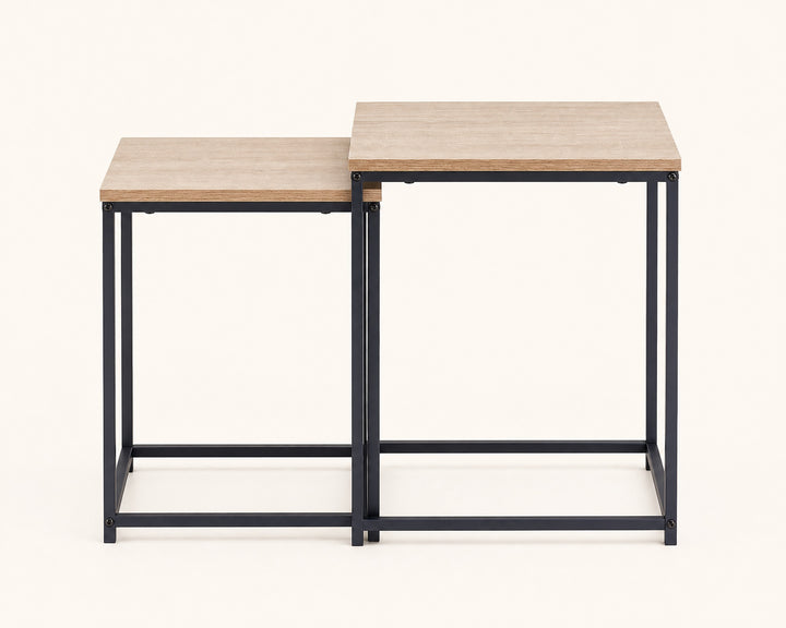 Set de 2 Mesas Auxiliares de Metal Broto, Minimalistas y Versátiles - imagen 7