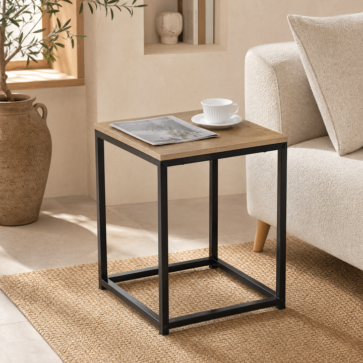 Mesita Auxiliar Metal Ordesa 40x40x50 cm con Estilo Moderno