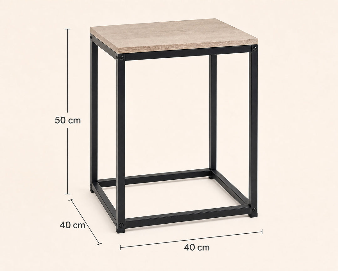 Mesita Auxiliar Metal Ordesa 40x40x50 cm con Estilo Moderno - imagen 5