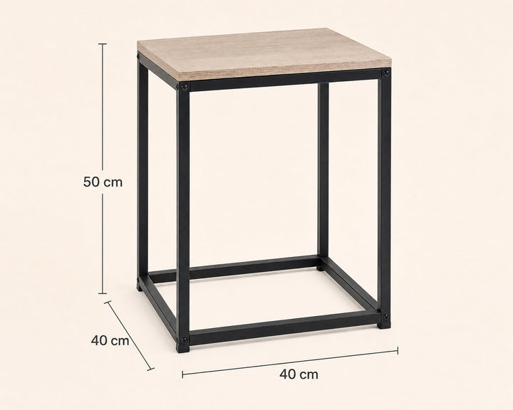 Mesita Auxiliar Metal Ordesa 40x40x50 cm con Estilo Moderno - imagen 5