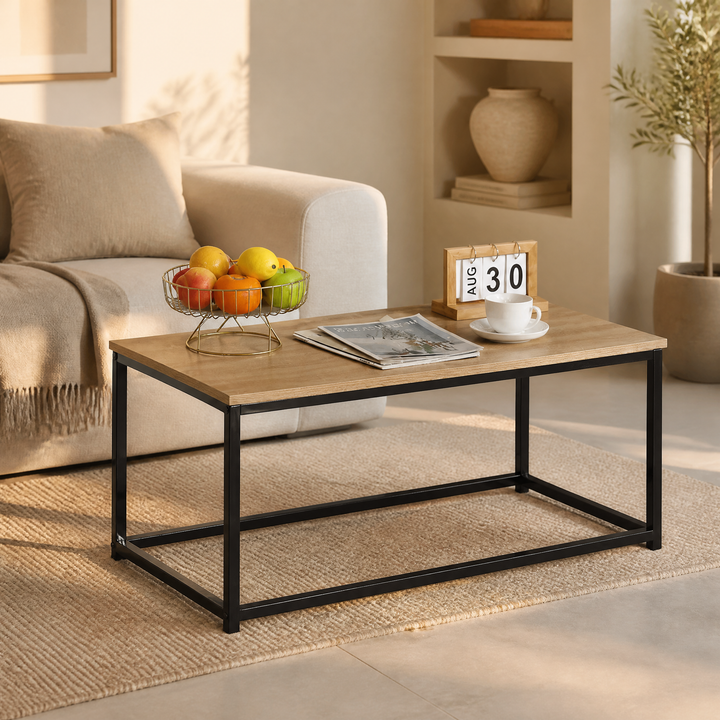 Mesita Auxiliar Metal Ordesa 90 cm con Acabado Industrial