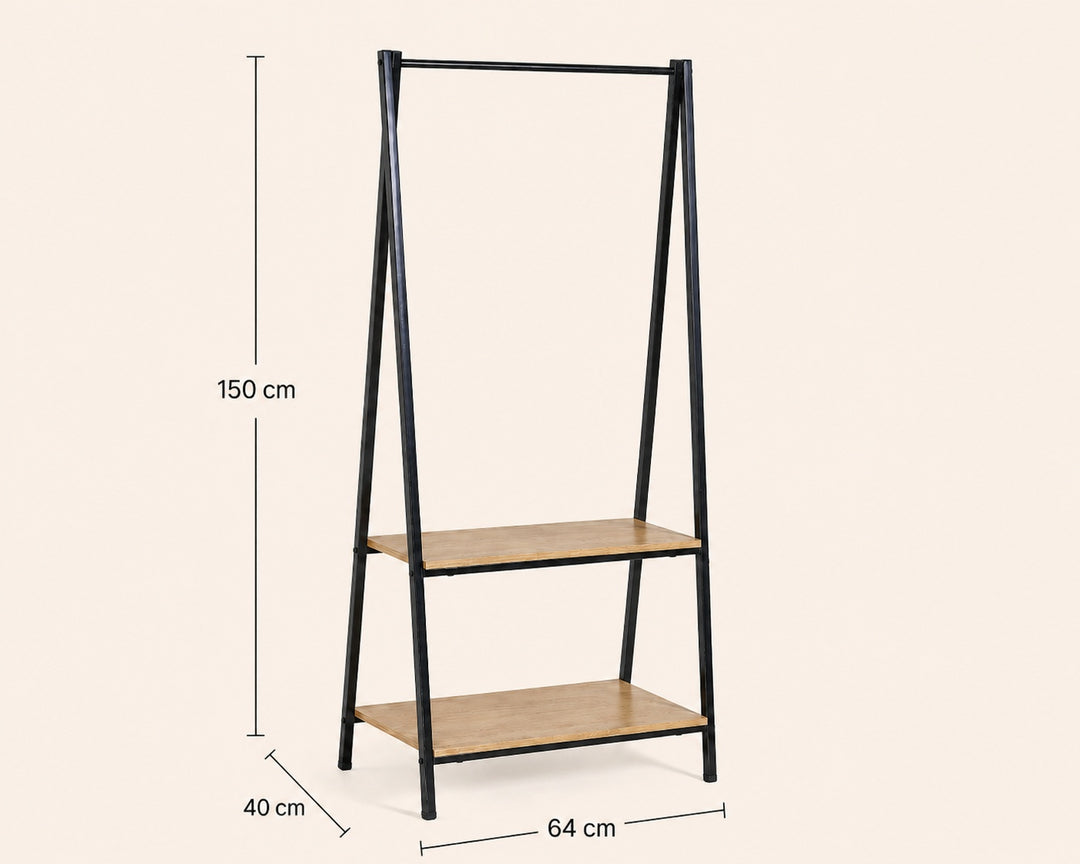 Perchero Recibidor Metal Welcome con Estantes 150cm