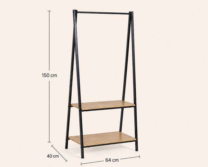 Perchero Recibidor Metal Welcome con Estantes 150cm