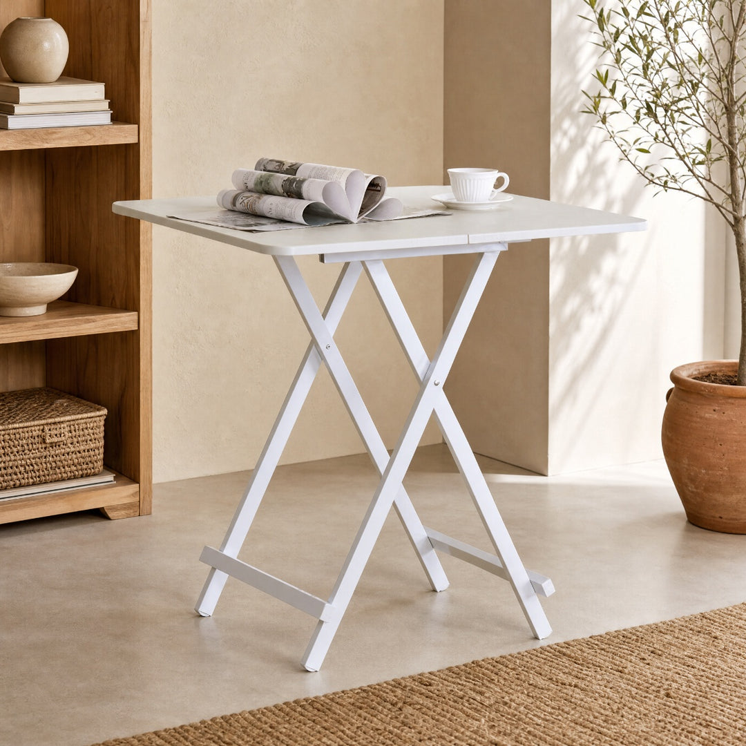 Mesa Plegable Cuadrada de Metal, 70x70 cm, Multifuncional - imagen 1