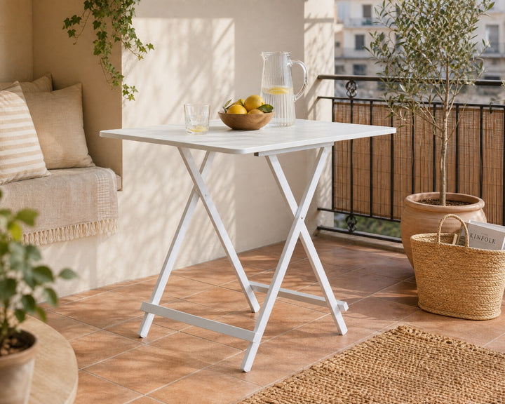 Mesa Plegable Cuadrada de Metal, 70x70 cm, Multifuncional - imagen 2