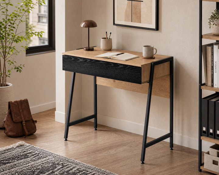 Consola Escritorio Urban en Metal y Madera - 83 cm