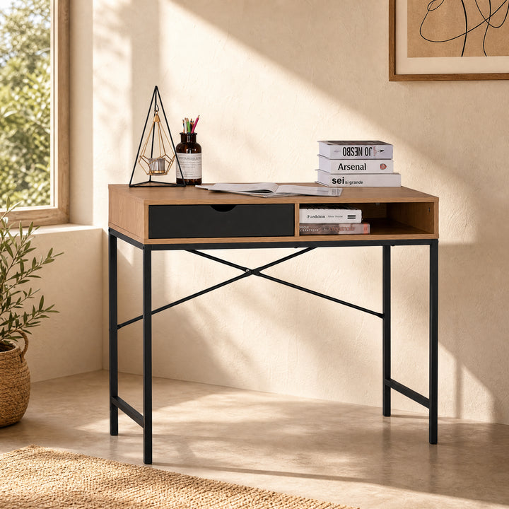 Consola Escritorio Soho con Compartimento y Diseño Moderno