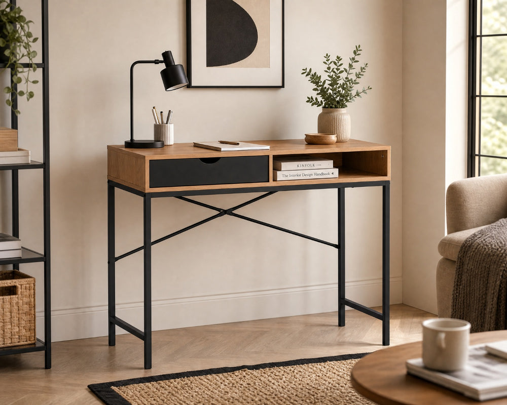 Consola Escritorio Soho con Compartimento y Diseño Moderno - imagen 2