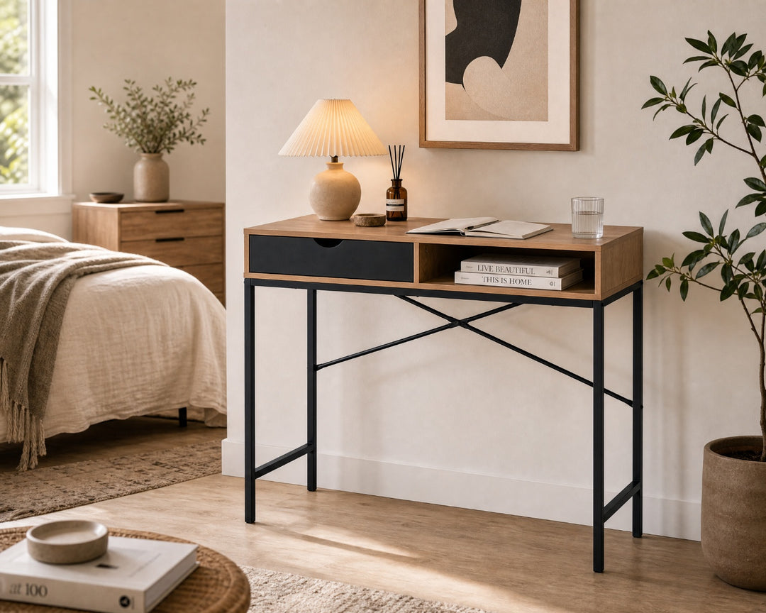Consola Escritorio Soho con Compartimento y Diseño Moderno - imagen 3