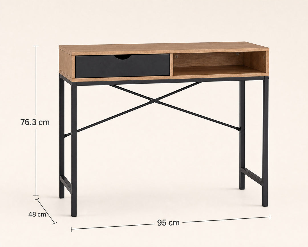 Consola Escritorio Soho con Compartimento y Diseño Moderno - imagen 5