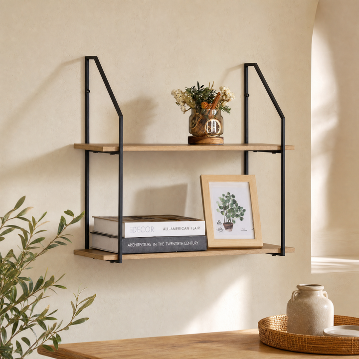 Estante de Pared Metálico NEXO de Dos Alturas, 60cm