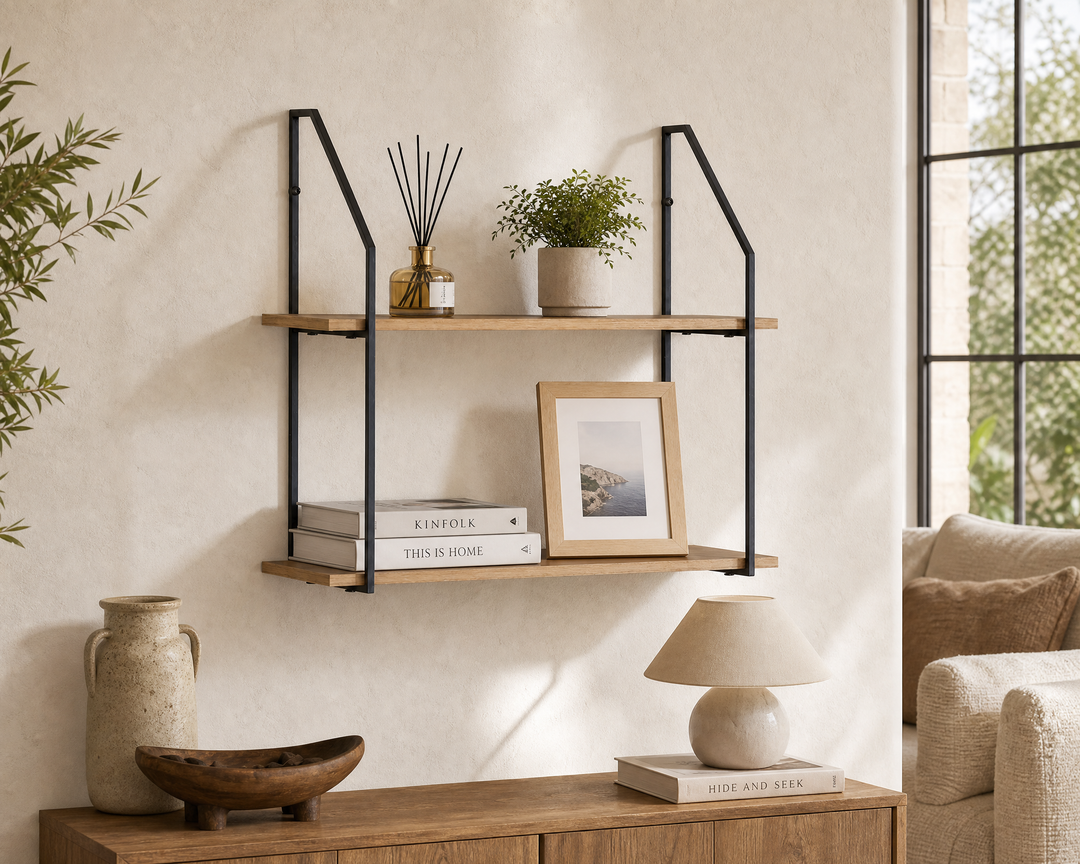 Estante de Pared Metálico NEXO de Dos Alturas, 60cm
