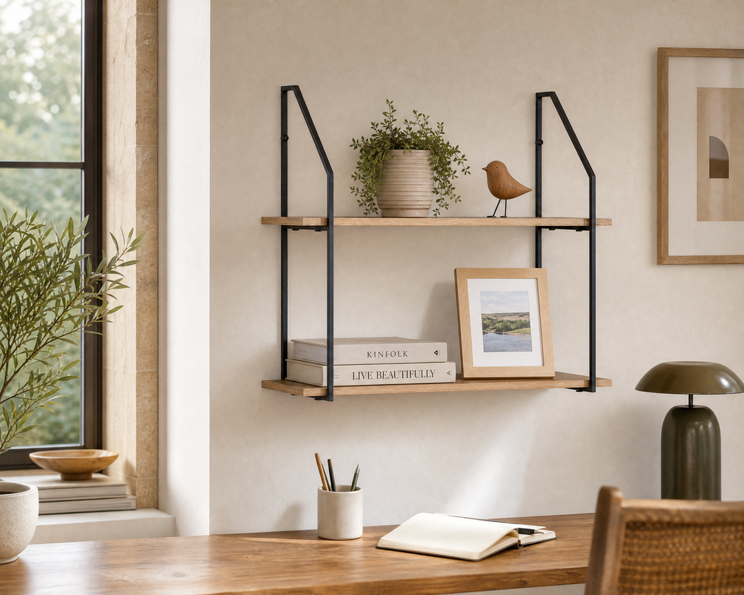 Estante de Pared Metálico NEXO de Dos Alturas, 60cm