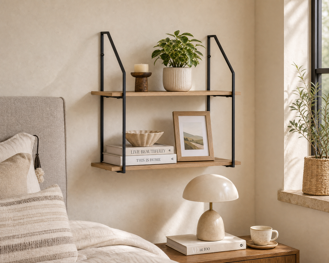 Estante de Pared Metálico NEXO de Dos Alturas, 60cm