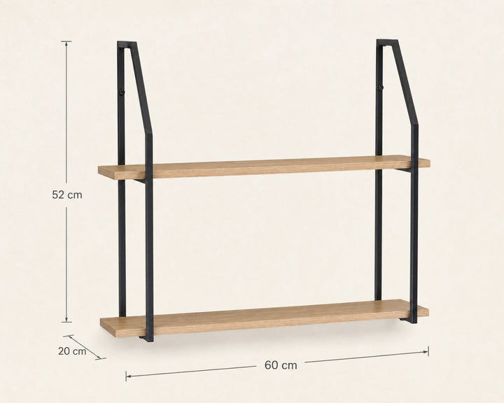 Estante de Pared Metálico NEXO de Dos Alturas, 60cm - imagen 5