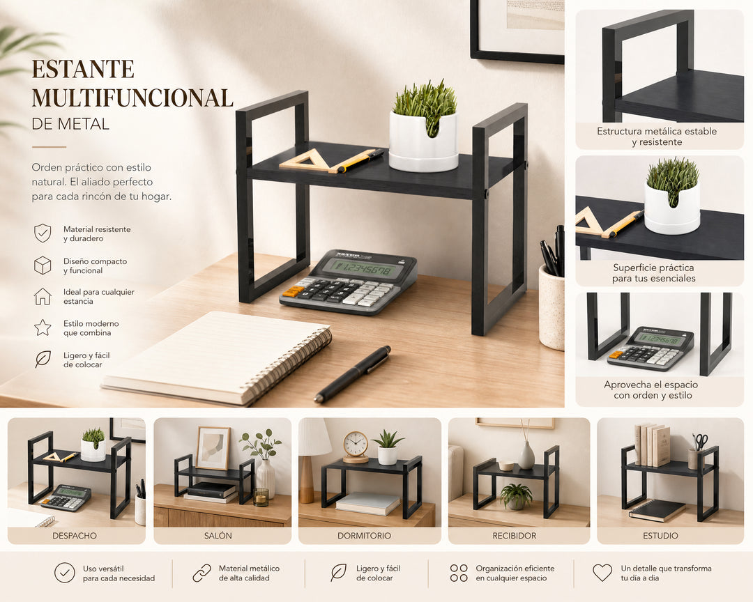 Estante Multifuncional de Metal 30x17.4x22 cm Plankit