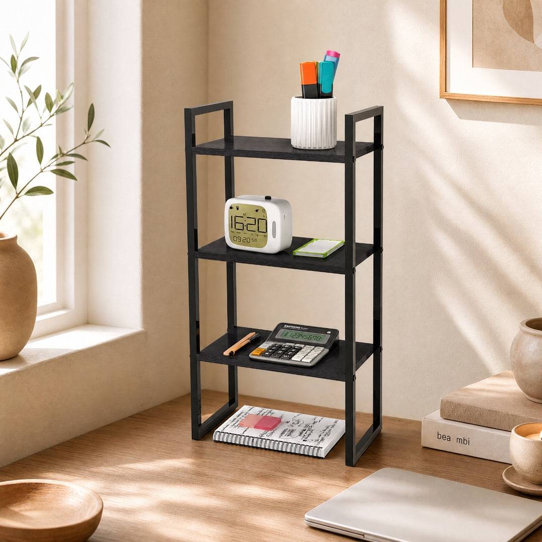 Estantería Metal de 3 Niveles Plankit Compacta y Funcional - imagen 1