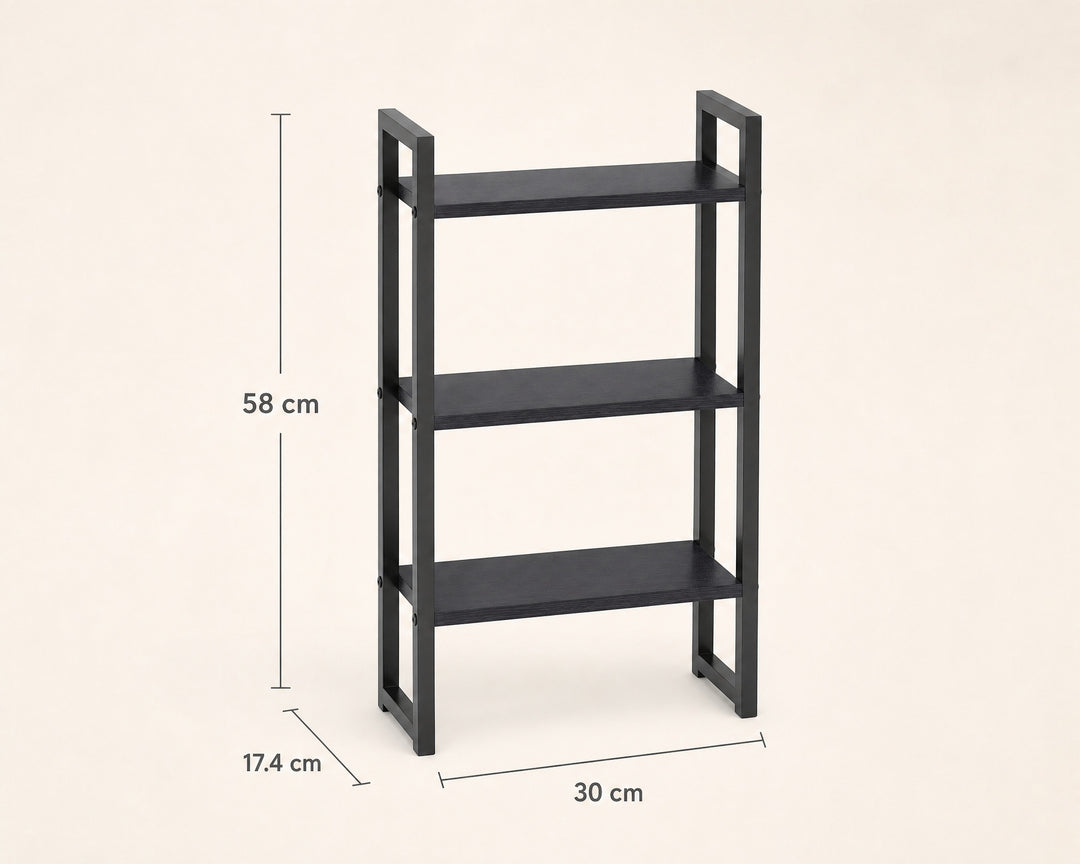 Estantería Metal de 3 Niveles Plankit Compacta y Funcional - imagen 5