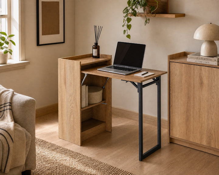 Escritorio Plegable Foldy de MDF con Almacenaje Integrado - imagen 2