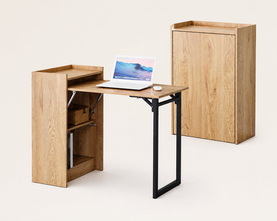 Escritorio Plegable Foldy de MDF con Almacenaje Integrado