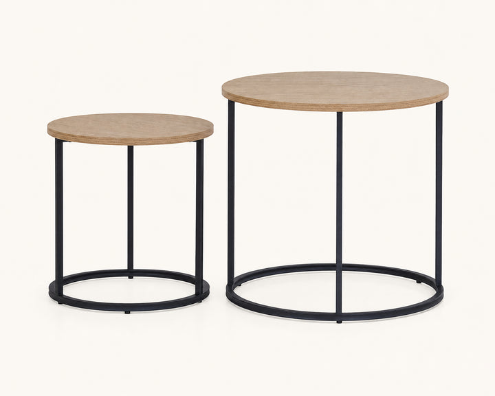 Set de Mesas Auxiliares Nexo con Acabado en Metal