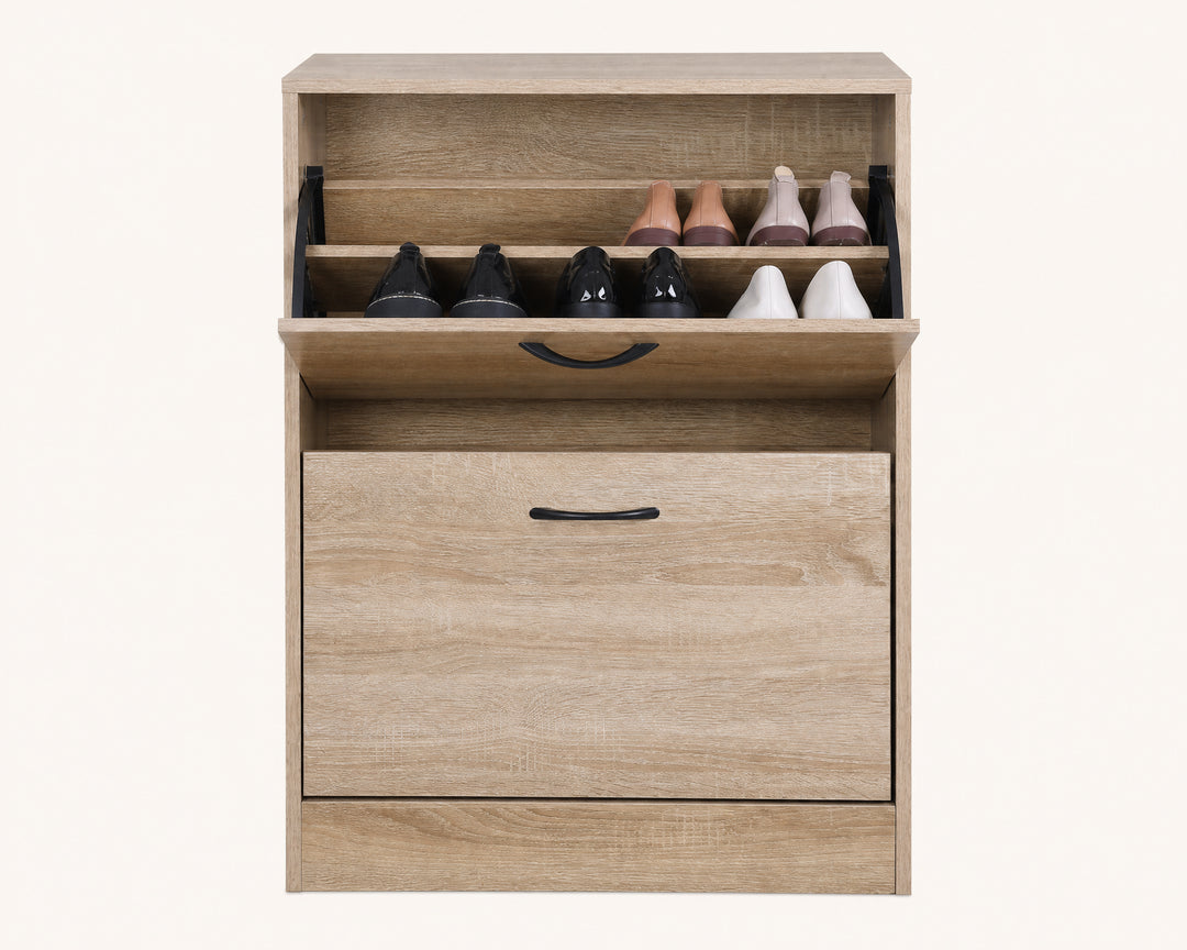 Zapatero de Madera 2 Alturas Walky con Diseño Compacto