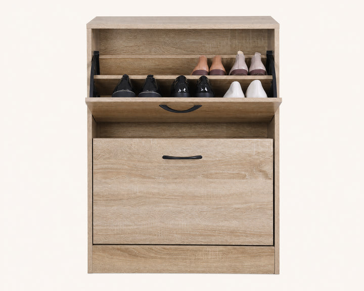 Zapatero de Madera 2 Alturas Walky con Diseño Compacto