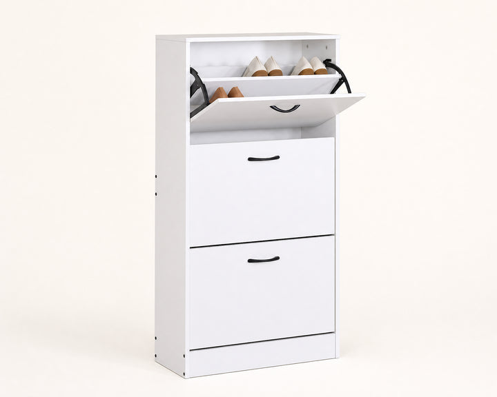 Zapatero Blanco de MDF 3 Alturas - Espacio Maximizado