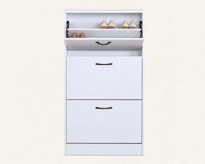 Zapatero Blanco de MDF 3 Alturas - Espacio Maximizado