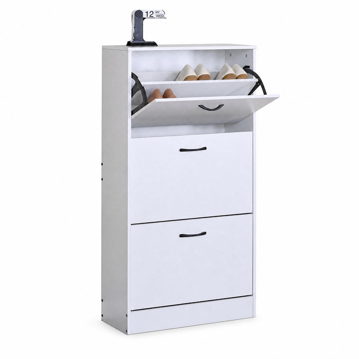 Zapatero Blanco de MDF 3 Alturas - Espacio Maximizado - imagen 9