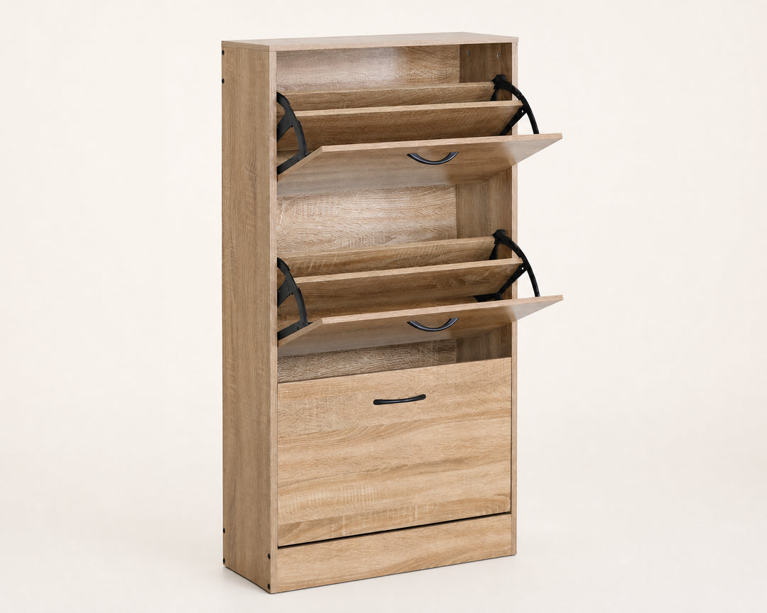Zapatero de Madera 3 Niveles WALKY con Gran Capacidad