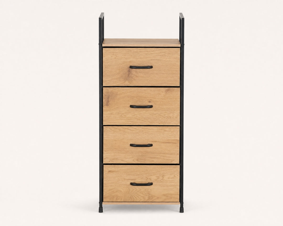 Cajonera Auxiliar SpaceLine 4 Cajones Metal y Madera - imagen 7