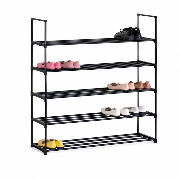 Zapatero de Metal 5 Estantes Negro para Organización Óptima - imagen 9