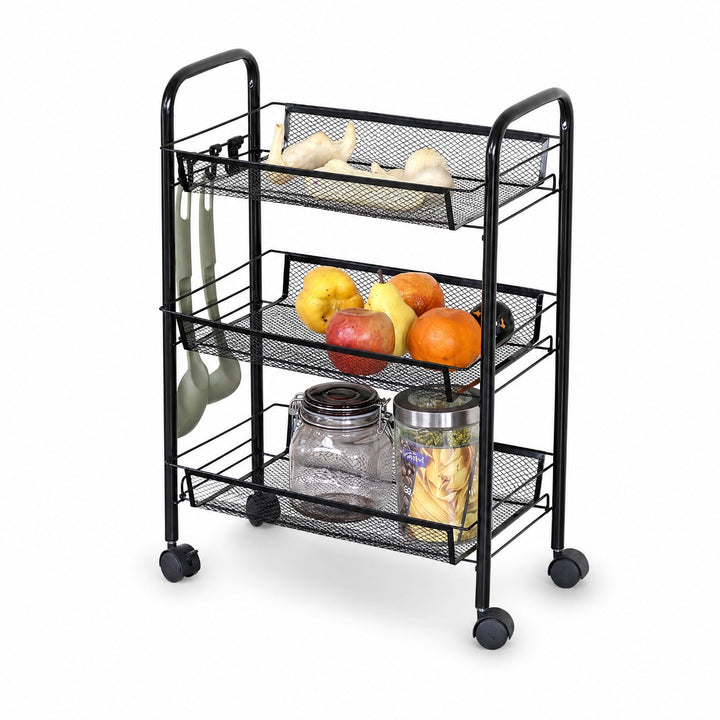 Carro Auxiliar Metal 3 Cestas con Ruedas 43x26x63 cm - imagen 9