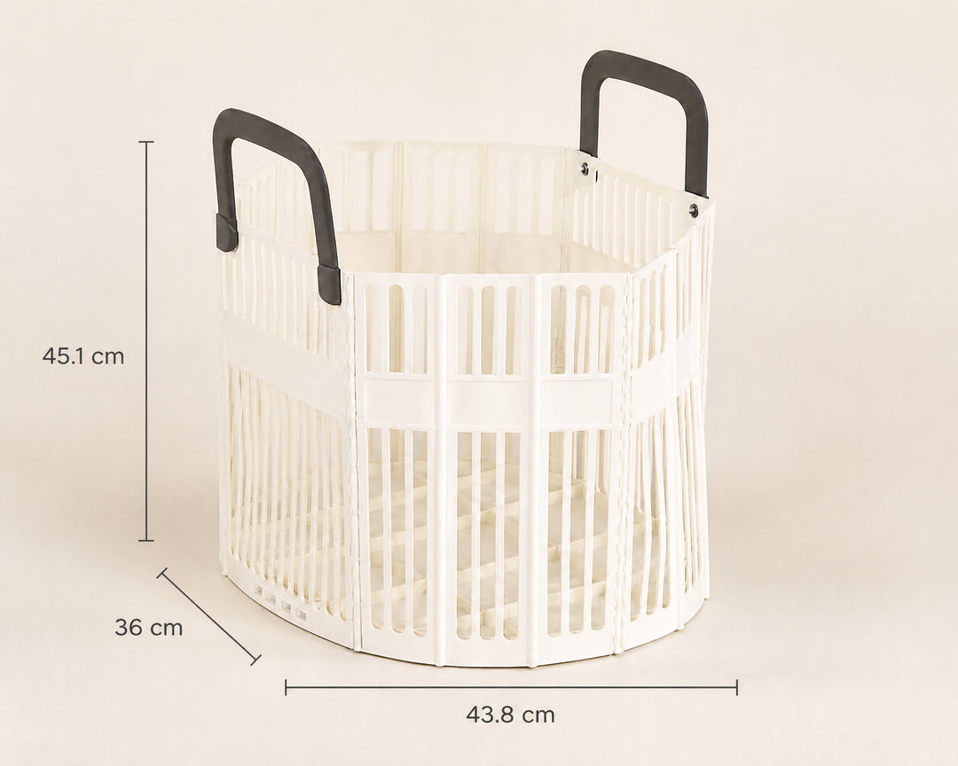 Cesta de Plástico con Asas Duales para Ropa y Organización