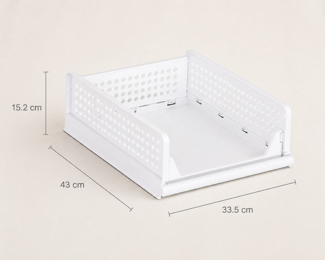 Cesta Organizadora Pull-Out para Armarios de Plástico Blanca - imagen 5