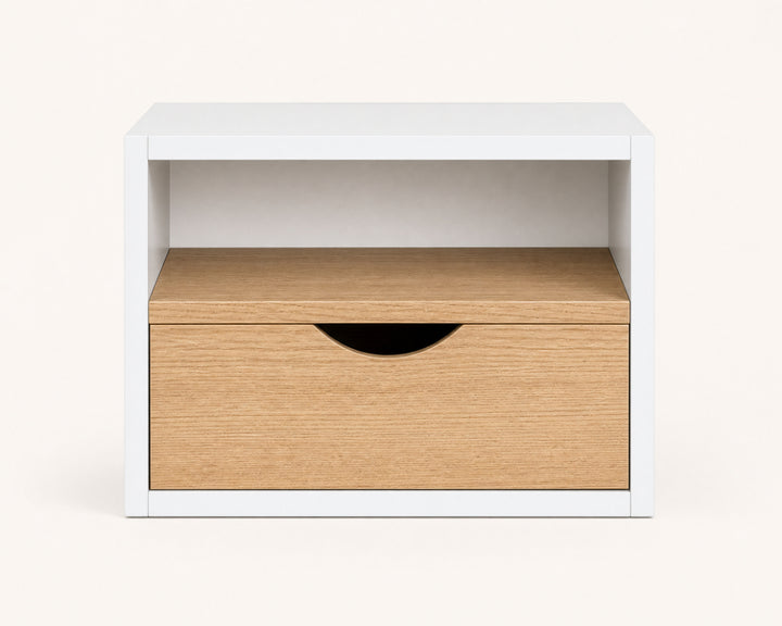 Estante de Pared con Cajón Blanco y Roble MDF 36x30cm - imagen 7
