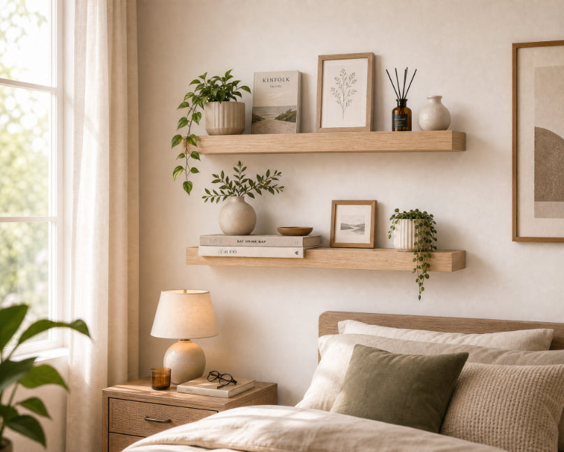 Set de 2 Estantes Flotantes MDF Roble 60 cm - Decoración y Funcionalidad - imagen 3