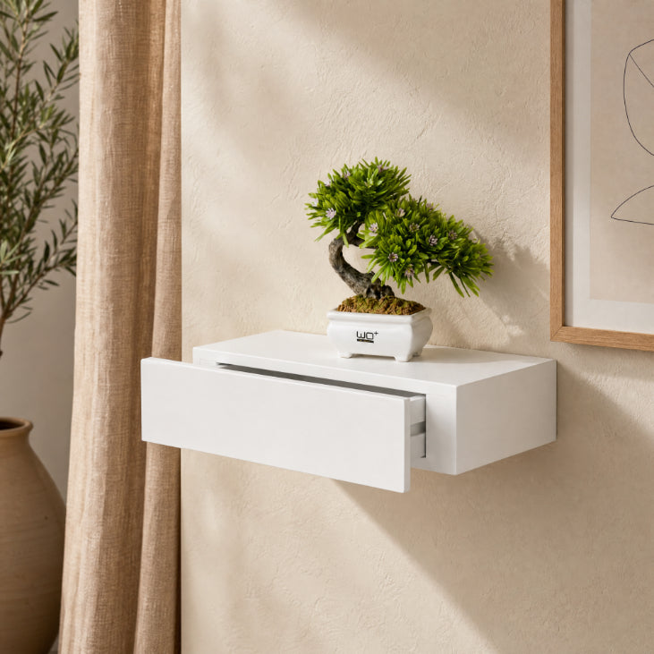 Cajonera Flotante Blanca de MDF para Decoración de Pared - imagen 1