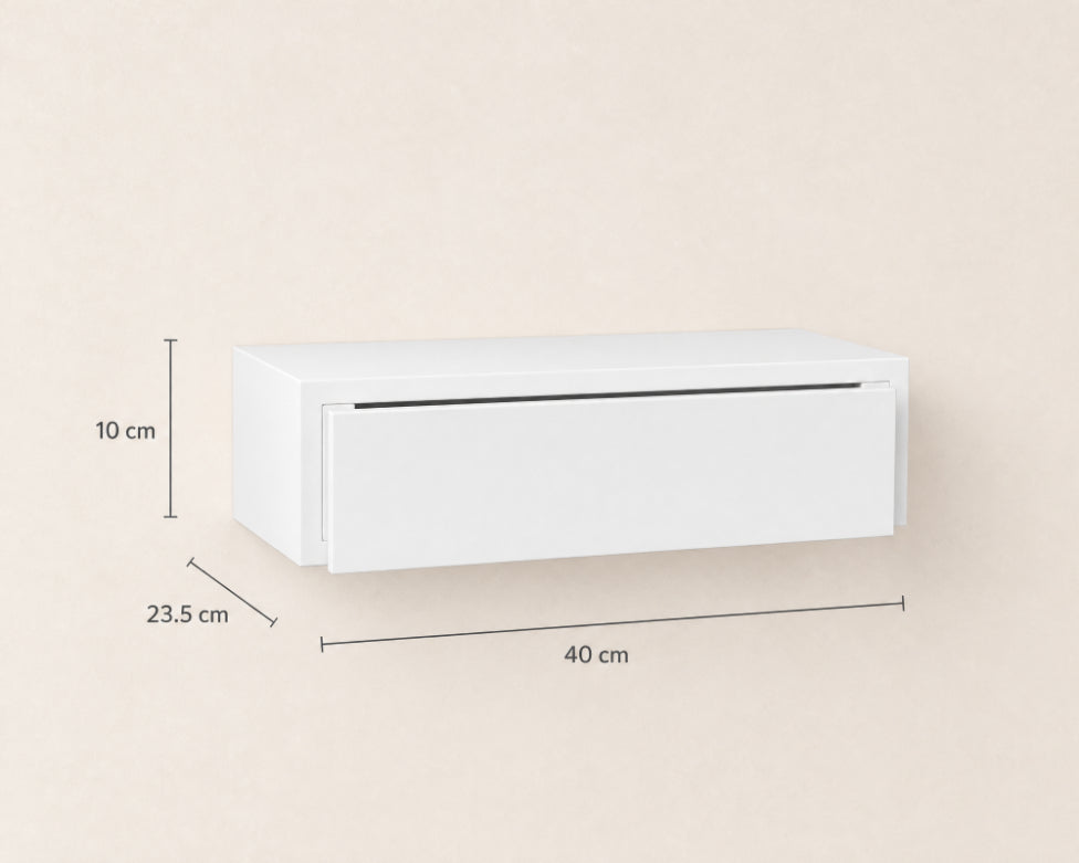 Cajonera Flotante Blanca de MDF para Decoración de Pared - imagen 5
