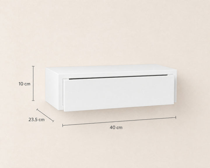 Cajonera Flotante Blanca de MDF para Decoración de Pared - imagen 5