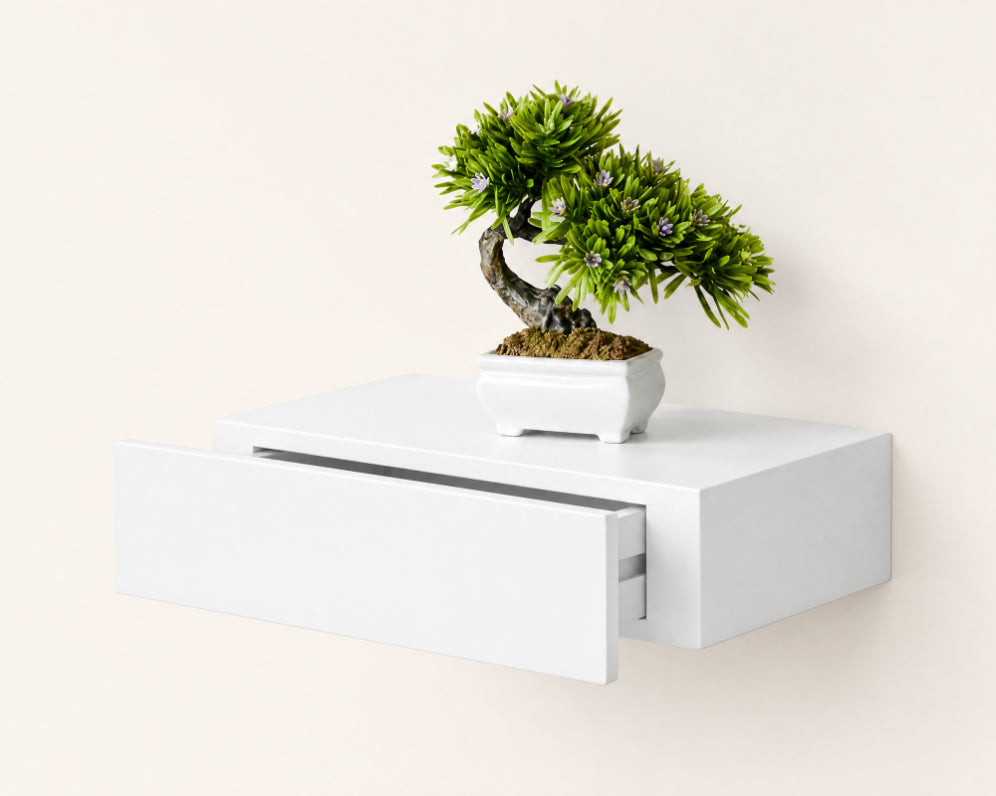 Cajonera Flotante Blanca de MDF para Decoración de Pared - imagen 6