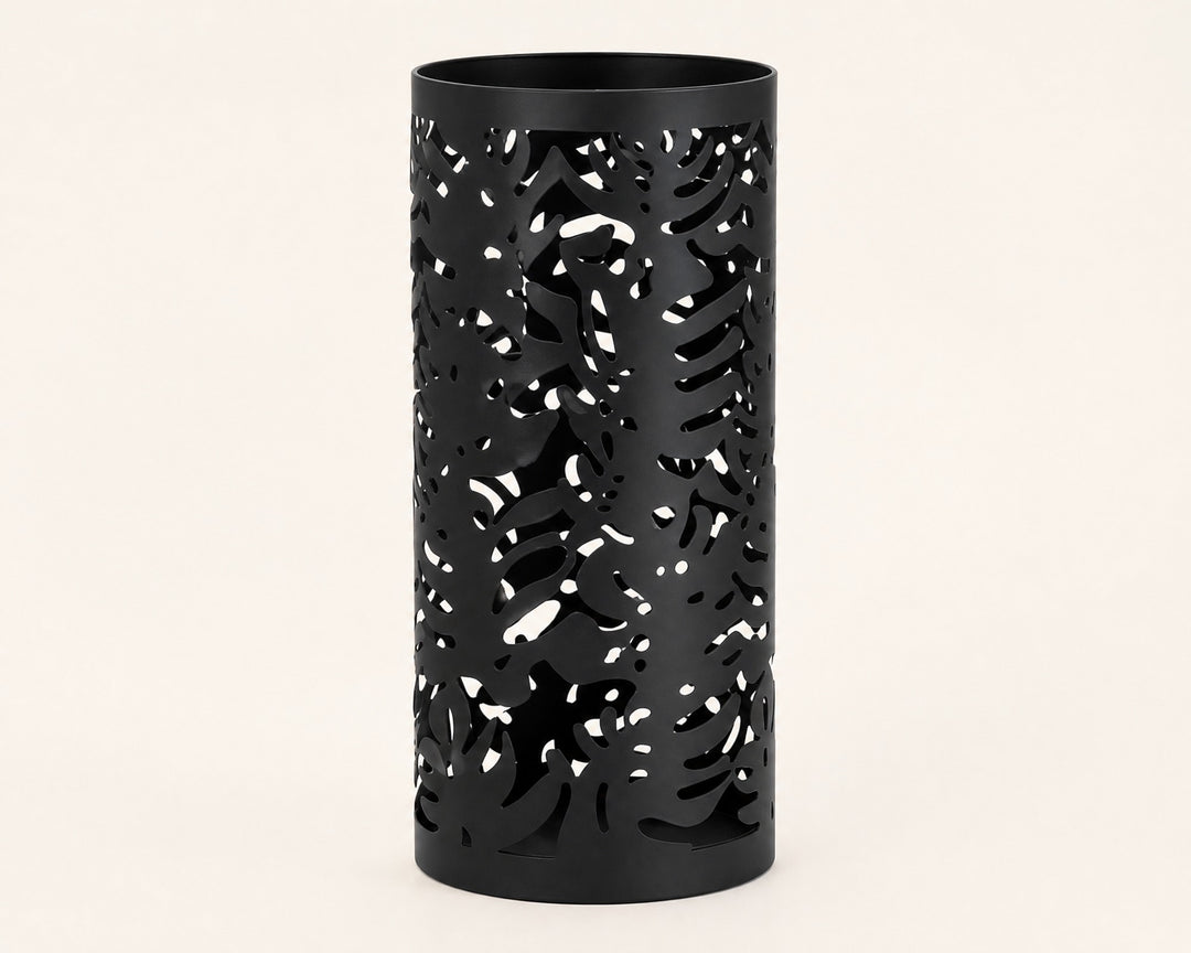 Paragüero de Metal Negro con Diseño de Hojas 20x50cm - imagen 7