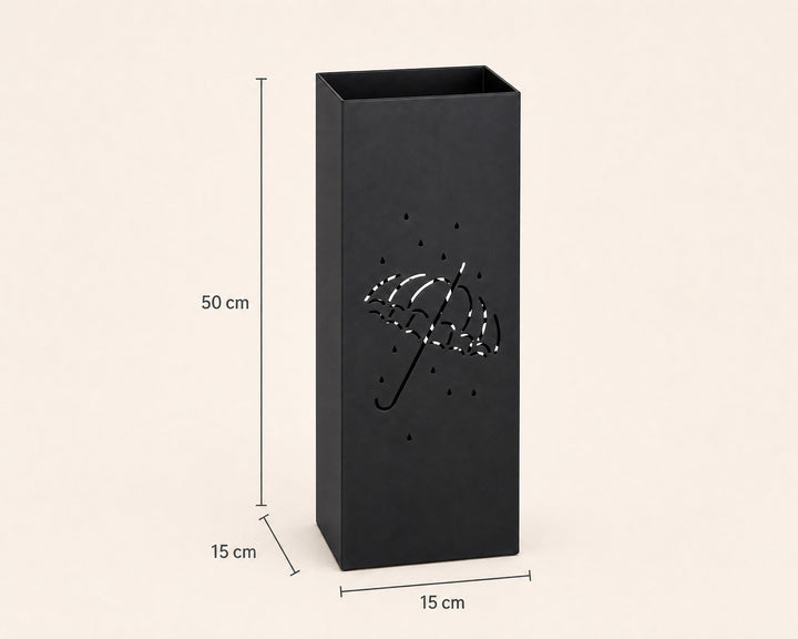 Paragüero Metálico Negro con Diseño Perforado - imagen 5