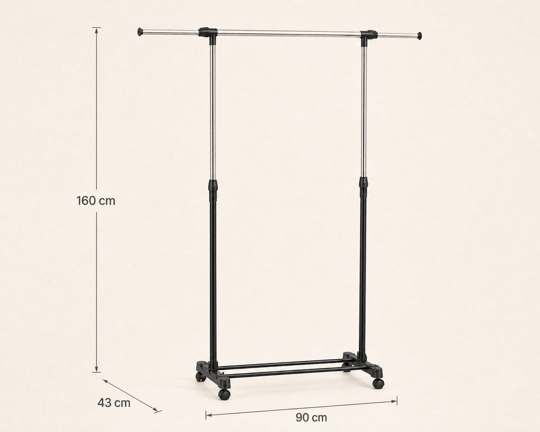 Perchero de Ropa Extensible Metálico con 5 Perchas - imagen 5