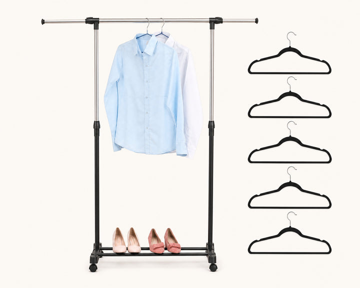 Perchero de Ropa Extensible Metálico con 5 Perchas - imagen 7