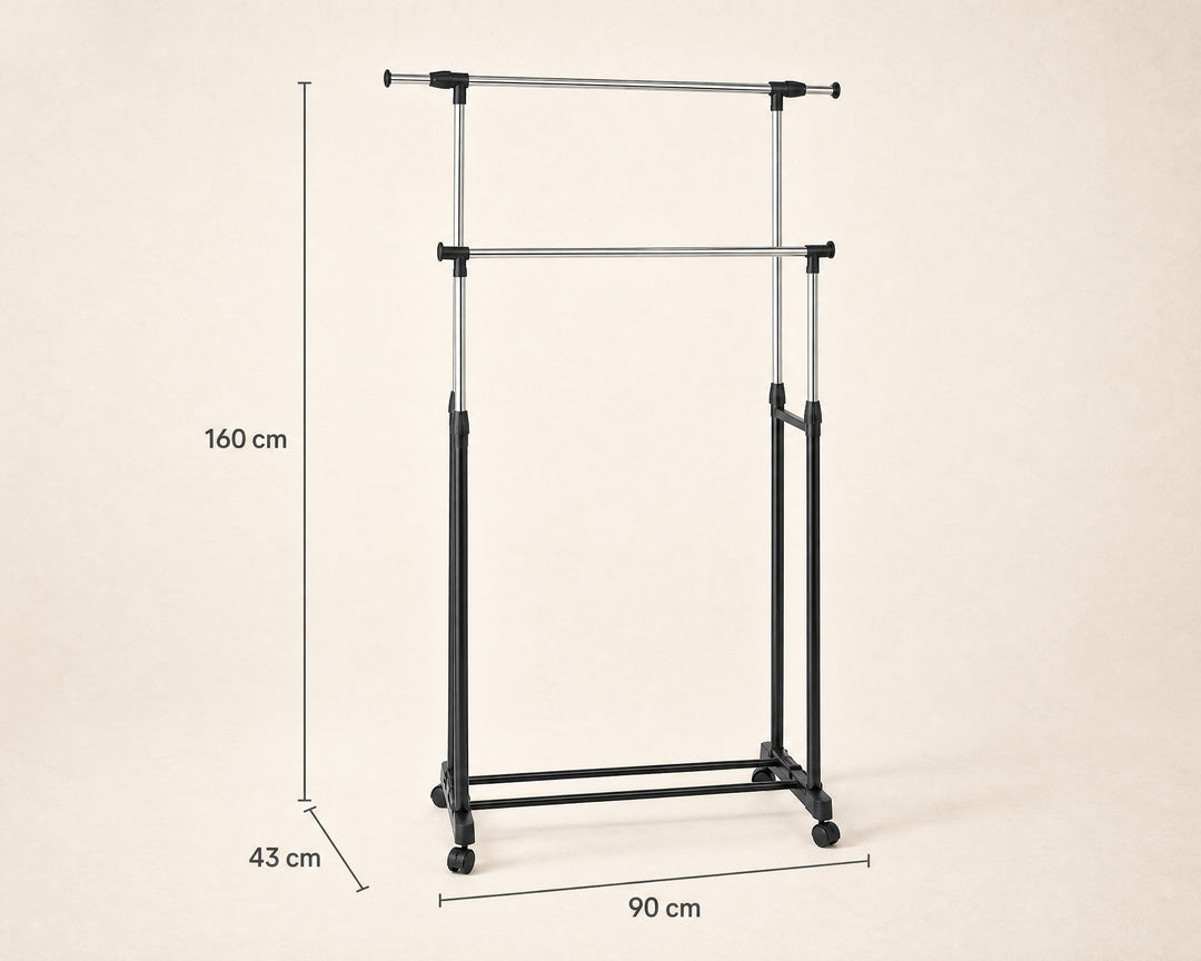 Perchero Doble Extensible con 5 Perchas Incluidas - imagen 5