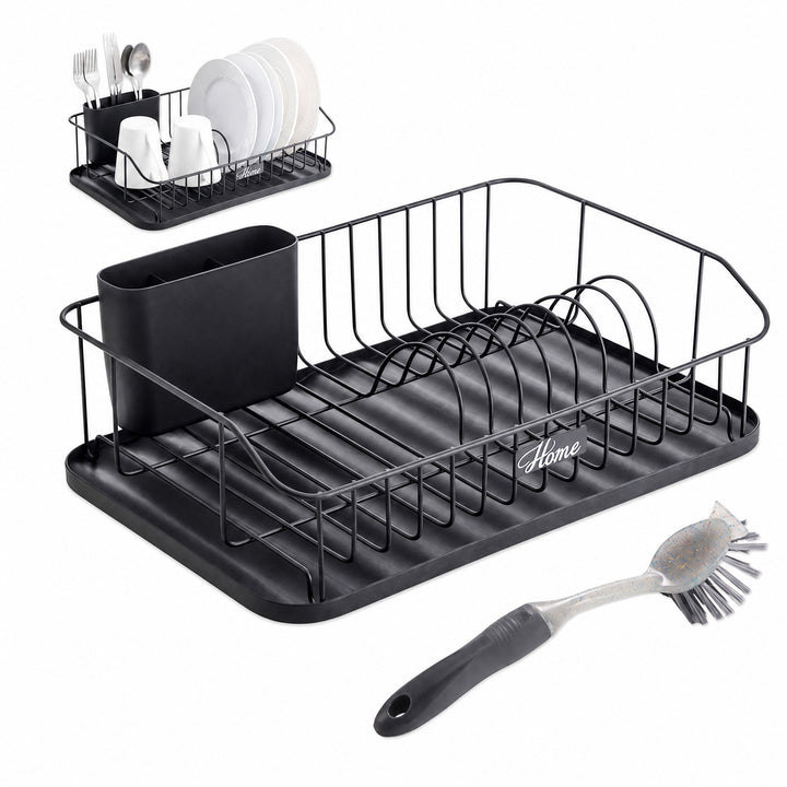 Escurreplatos de Metal Negro con Cubertero Extraíble - imagen 9