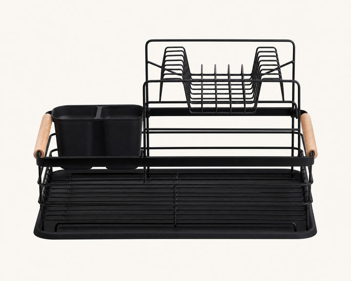 Escurreplatos de Metal Negro con Dos Alturas y Cubertero - imagen 7